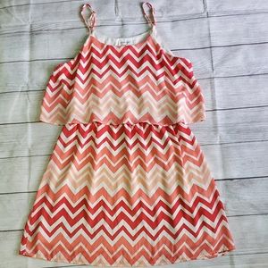 Cloud & Sky Chevron Mini Dress